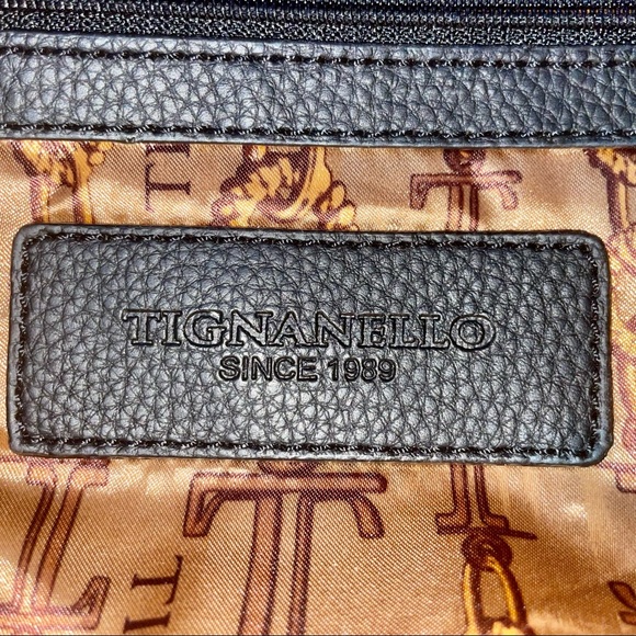 TIGNANELLO Suede Black Shoulder Bag - Picture 9 of 11